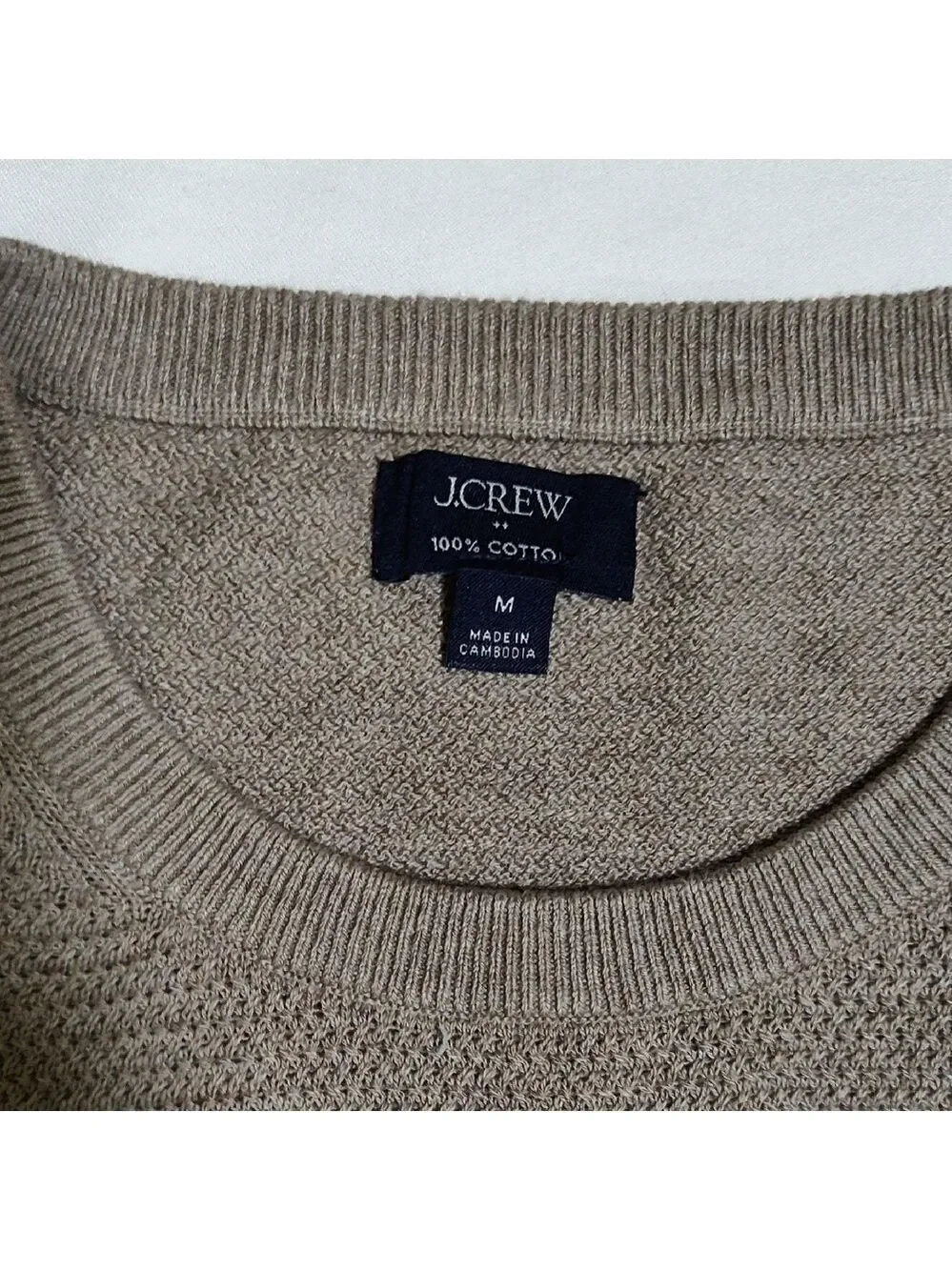 J. Crew Men's Tan Crewneck Sweater